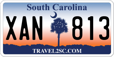SC license plate XAN813