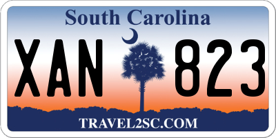 SC license plate XAN823