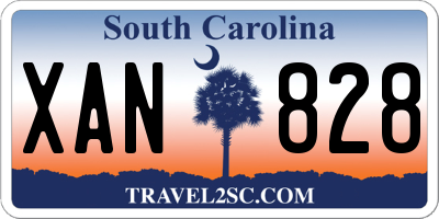 SC license plate XAN828