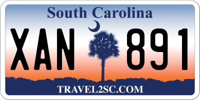 SC license plate XAN891