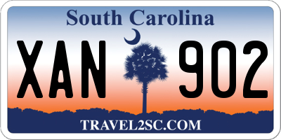SC license plate XAN902