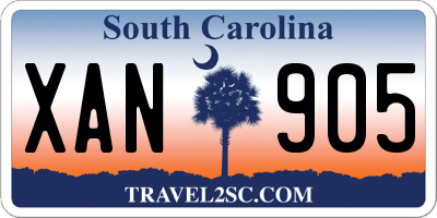 SC license plate XAN905
