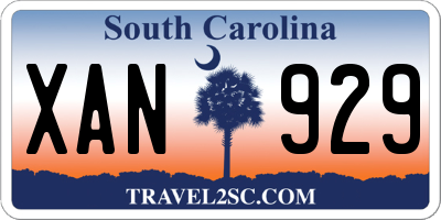 SC license plate XAN929