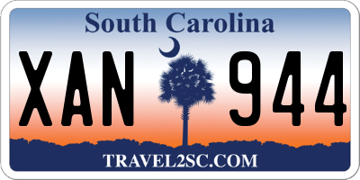 SC license plate XAN944
