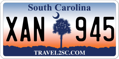 SC license plate XAN945