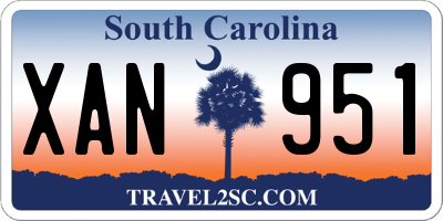 SC license plate XAN951