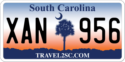 SC license plate XAN956