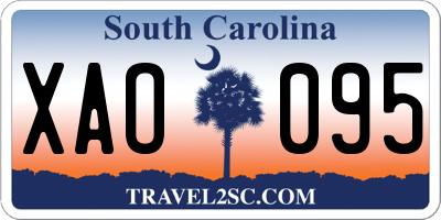 SC license plate XAO095