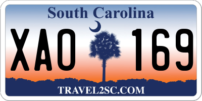 SC license plate XAO169