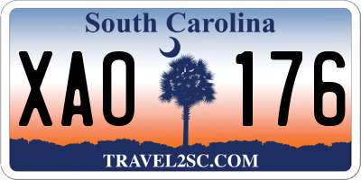 SC license plate XAO176