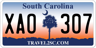 SC license plate XAO307