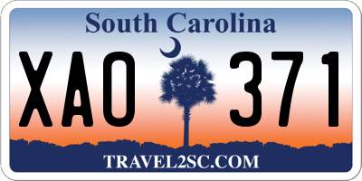 SC license plate XAO371