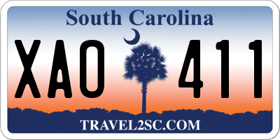 SC license plate XAO411