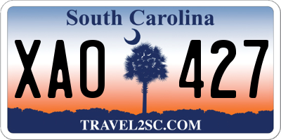 SC license plate XAO427