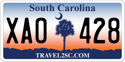SC license plate XAO428