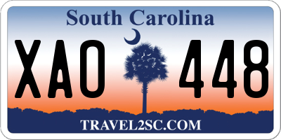 SC license plate XAO448