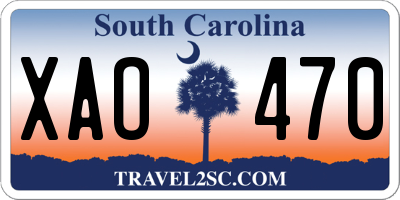 SC license plate XAO470
