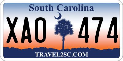 SC license plate XAO474
