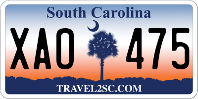 SC license plate XAO475