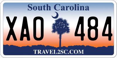 SC license plate XAO484