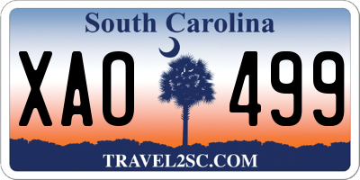 SC license plate XAO499