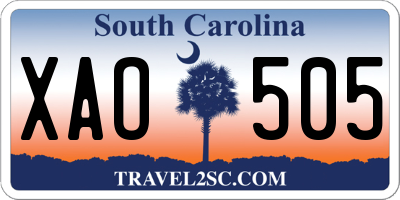 SC license plate XAO505