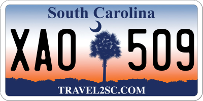 SC license plate XAO509