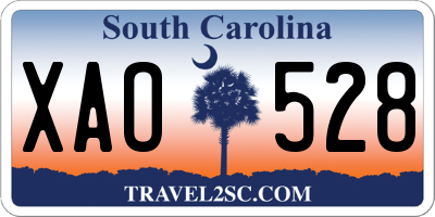 SC license plate XAO528