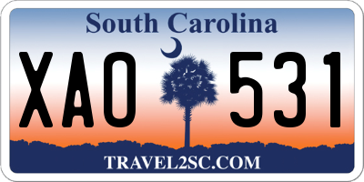 SC license plate XAO531