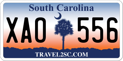 SC license plate XAO556