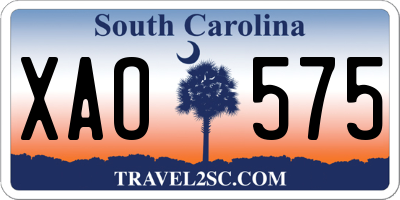 SC license plate XAO575