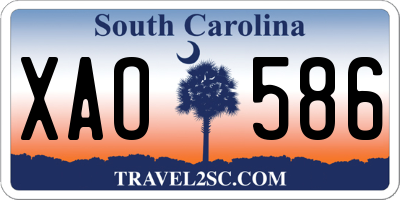 SC license plate XAO586