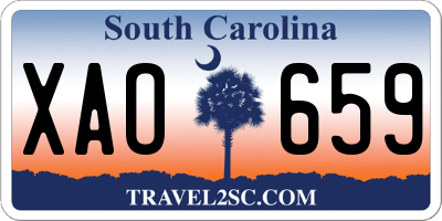 SC license plate XAO659