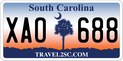 SC license plate XAO688