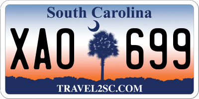 SC license plate XAO699