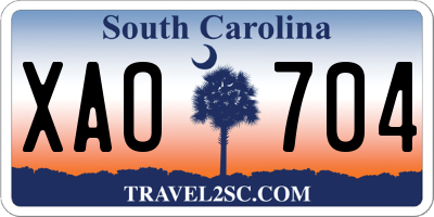 SC license plate XAO704