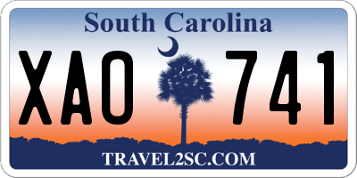 SC license plate XAO741