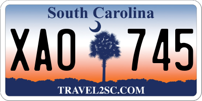 SC license plate XAO745