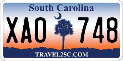 SC license plate XAO748