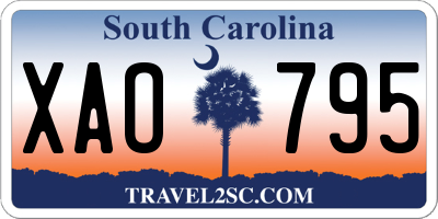 SC license plate XAO795