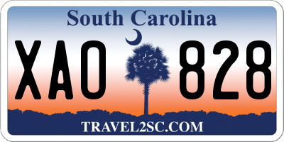 SC license plate XAO828