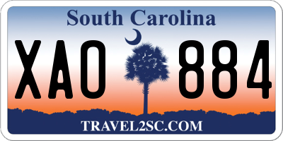 SC license plate XAO884