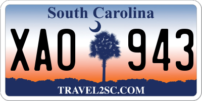 SC license plate XAO943