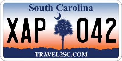SC license plate XAP042