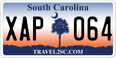 SC license plate XAP064