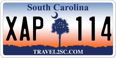 SC license plate XAP114