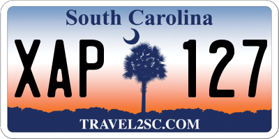 SC license plate XAP127