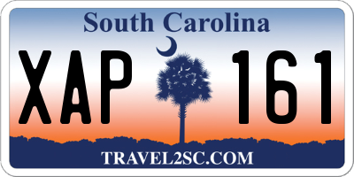 SC license plate XAP161