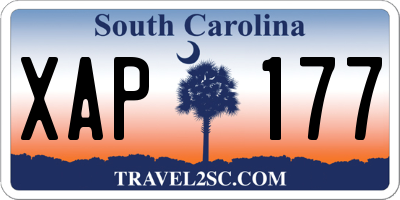 SC license plate XAP177
