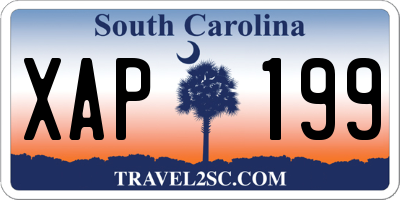 SC license plate XAP199